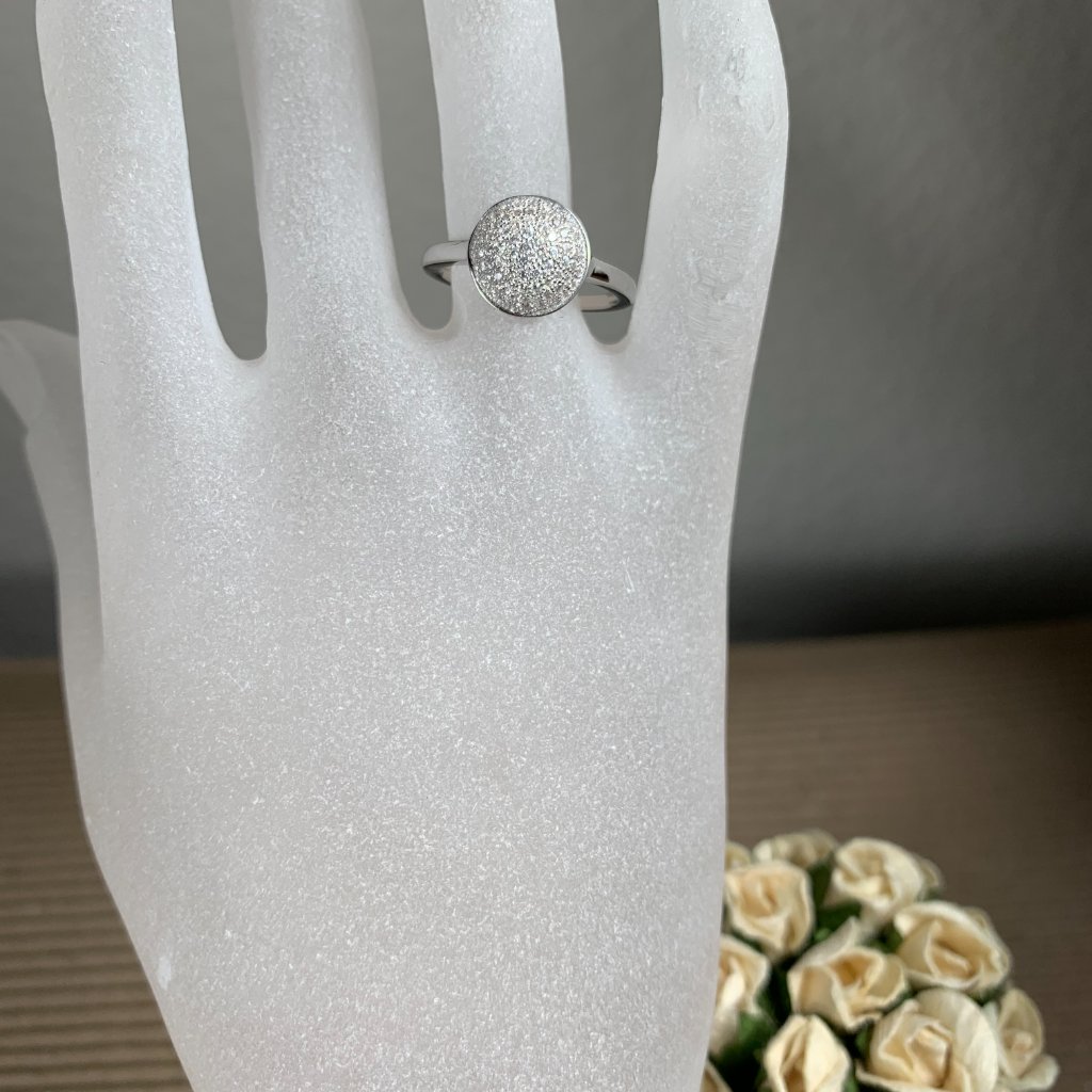 New Size 6 14 Pave Set Cz Cubic Zirconia Dome Ring In Sterling Silver 28$